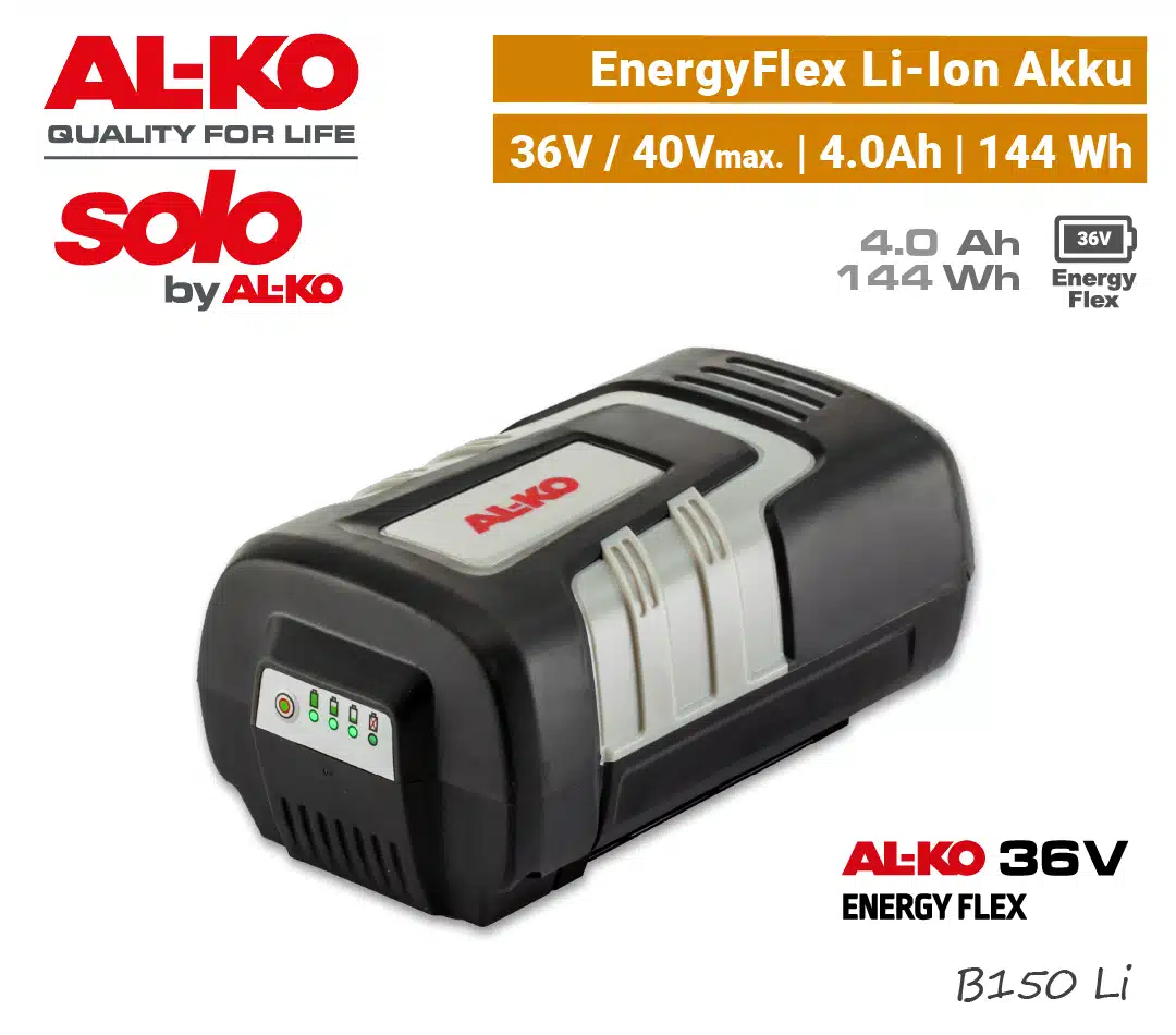 AL-KO B150 Li Akku 4.0 Ah ALKO B 150 Li Li-Ion Akku 4 Ah 4.0 Ah SOLO AL-KO 36V EnergyFlex EU9
