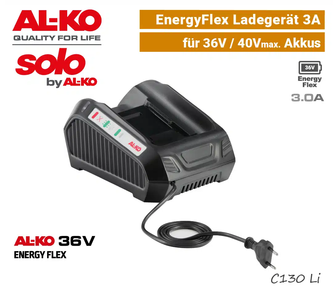 ALKO C130Li Ladegerät | 36V ALKO C 130 Li Ladegerät 36V 40V Akku SOLO AL-KO 36V EnergyFlex EU9