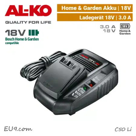 ALKO C50 Li Ladegerät 18V Akku Bosch Home & Garden 18 V Power-for-all C 50 li-ion AL-KO EU9