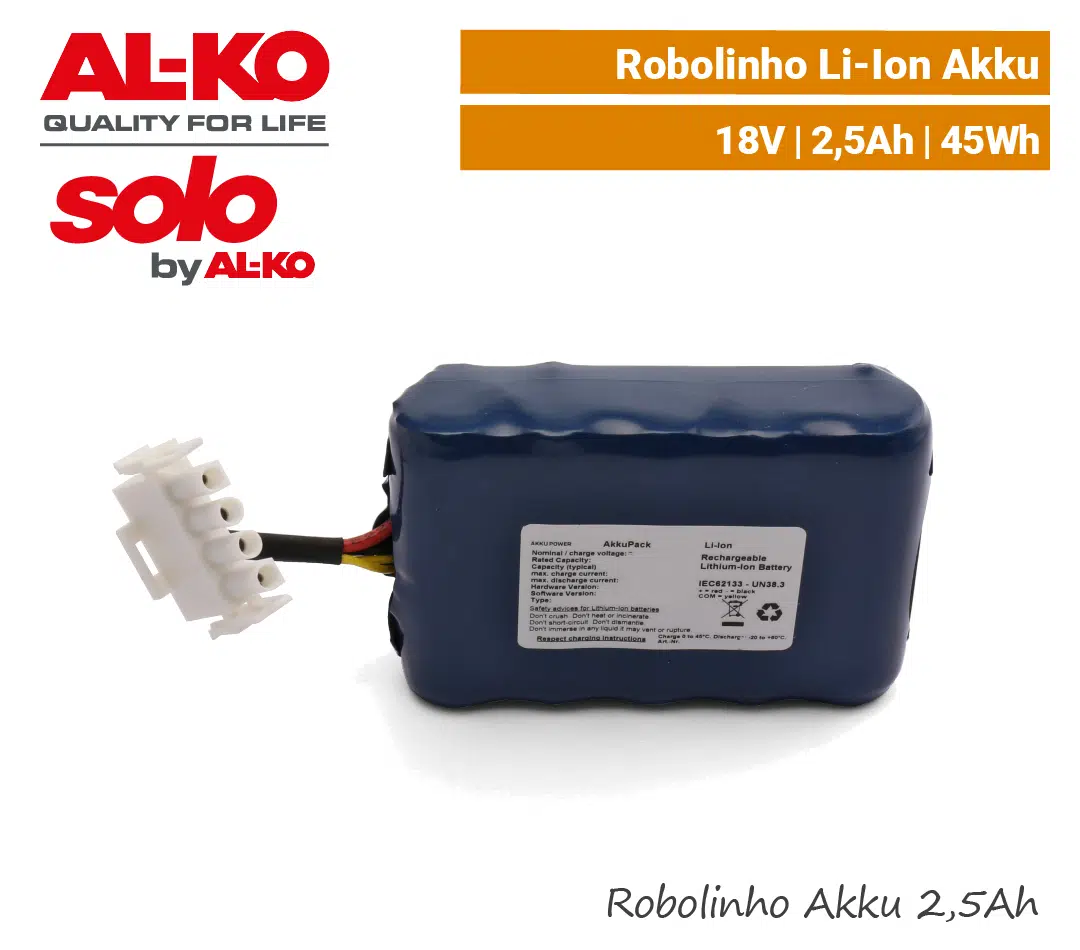 ALKO SOLO Robolinho Akku 2,5 Ah ALKO SOLO Akku 2,5 Ah Li-Ion Robolinho 500 700 800 Akkupack EU9