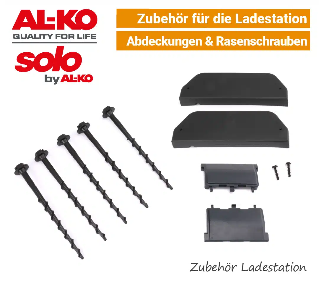 ALKO SOLO Zubehör für die Ladestation ALKO SOLO Ladestation Schrauben Nägel Abdeckungen Abdeckung Blende Blenden EU9