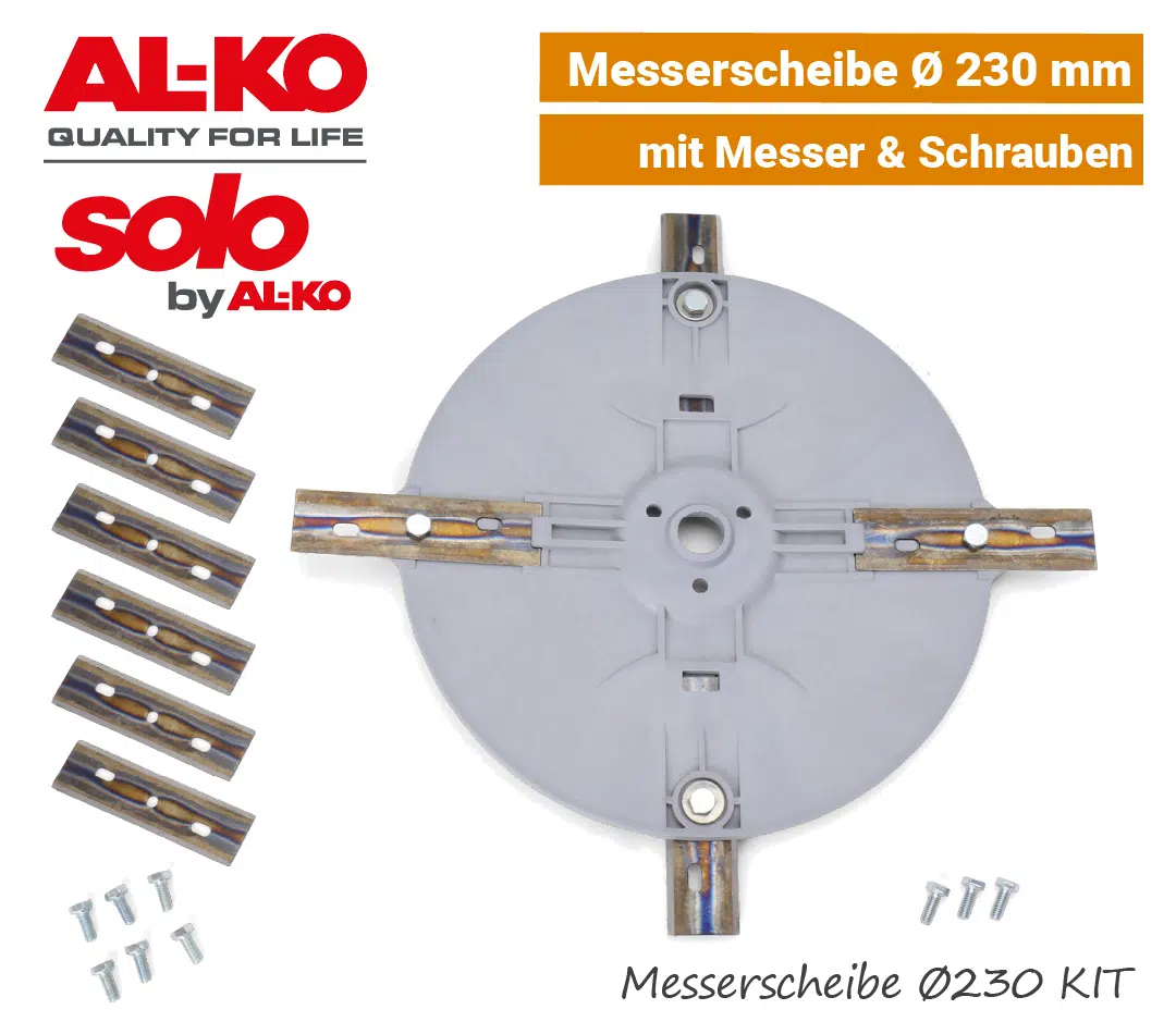 ALKO-SOLO Messerscheibe 230 mm ALKO-SOLO Messerscheibe 230 mm Messerteller Robolinho 1200 W 2000 W Klingen Teller EU9