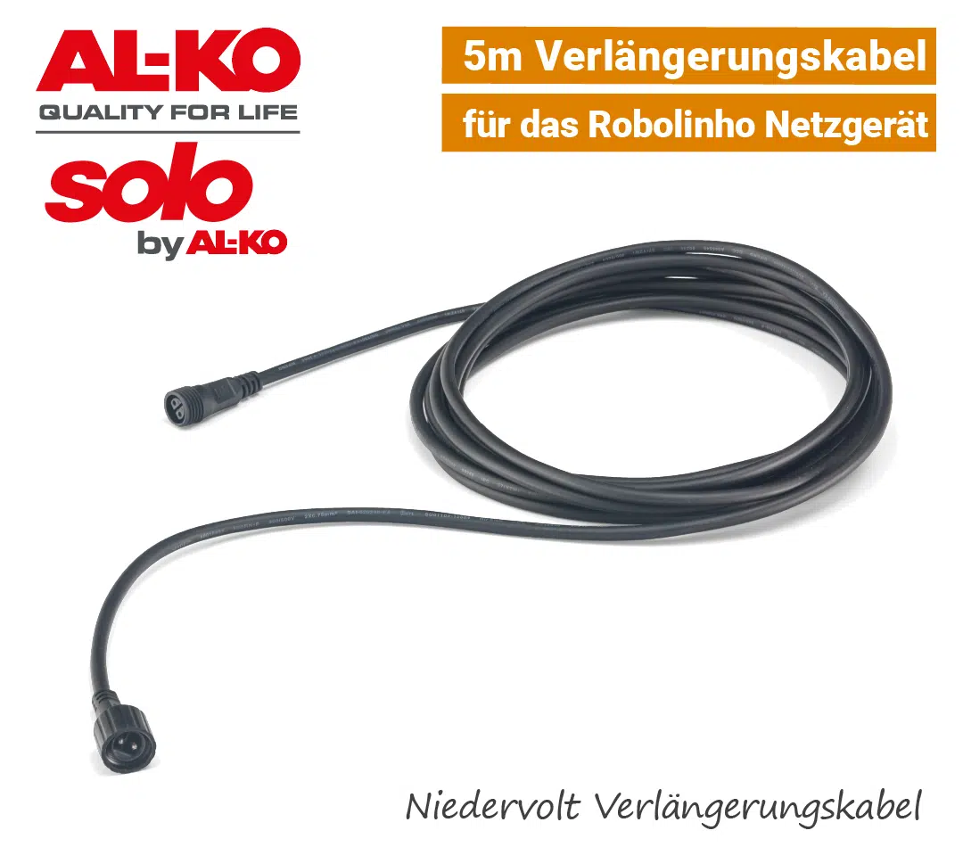 ALKO-SOLO Verlängerungskabel 5m ALKO-SOLO Verlängerungskabel Netzgerät Ladestation Kabel Robolinho EU9