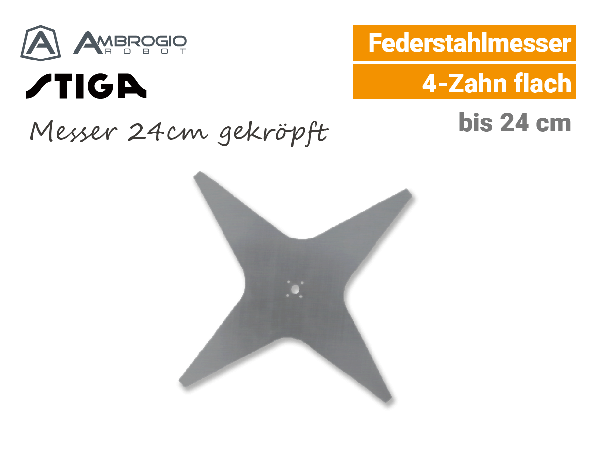 Ambrogio Messer 24cm gekroepft Rasenroboter Ambrogio Messer 24cm gekroepft Mähroboter EU9