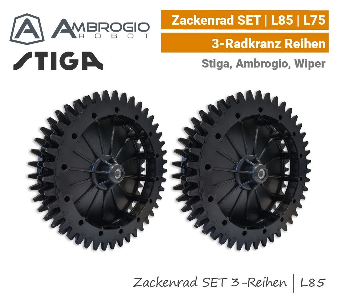 Ambrogio Räder L85 L75 3-Radkranz Reihen Ambrogio Stiga Wiper Zacken Rad L85 L75 3 Radkranz Reihen EU9