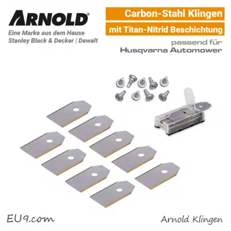 Arnold Messer Klingen für Husqvarna Automower Carbon-Stahl Titan SET EU9