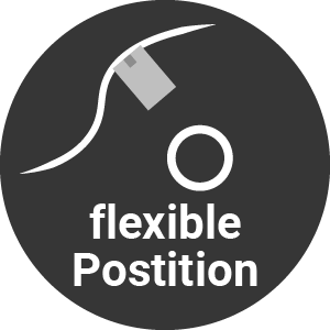 Flexible Position der Basisstation Flexible Position der Ladestation EU9
