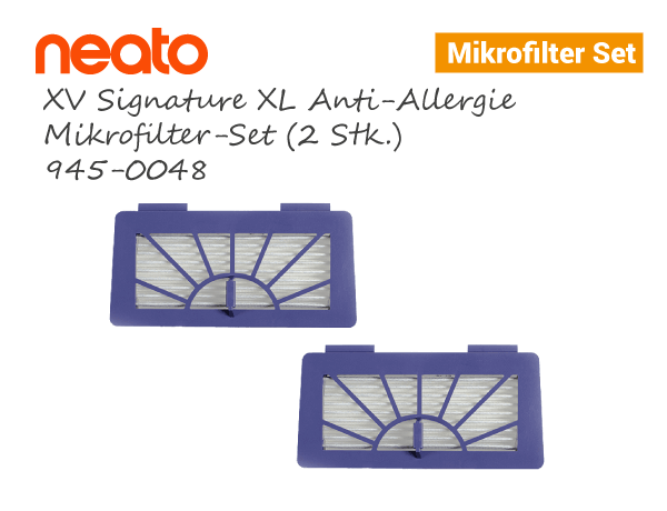 Neato XV Signature Anti-Allergie Mikrofilter-Set 2stk 945-0048 Neato XV Signature Anti-Allergie Mikrofilter-Set 2stk 945-0048