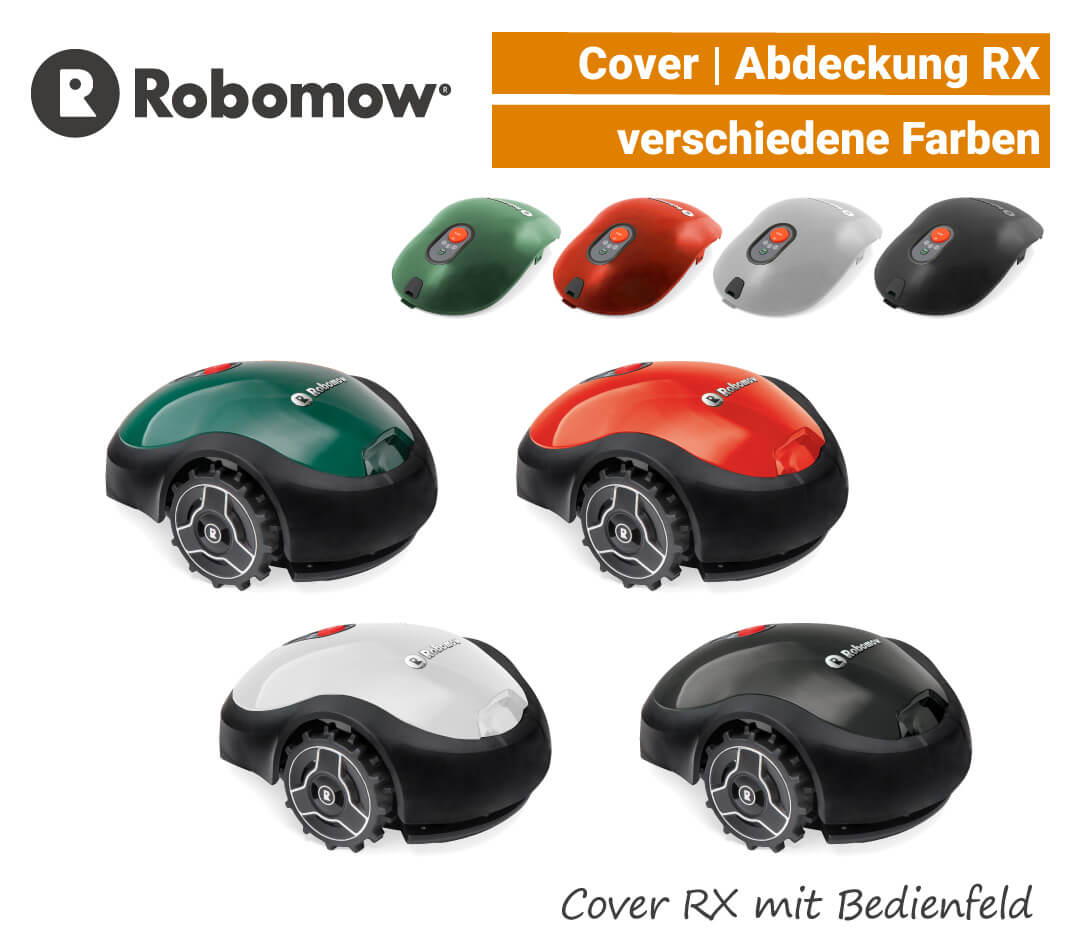Robomow Cover RX Grün-Rot-Weiß-Schwarz Robomow Cover RX Abdeckung RX mit Bedienfeld Grün Rot Weiß Schwarz