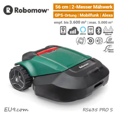Robomow RS 635 PRO S Mähroboter-Rasenroboter GPS Mobilfunk EU9