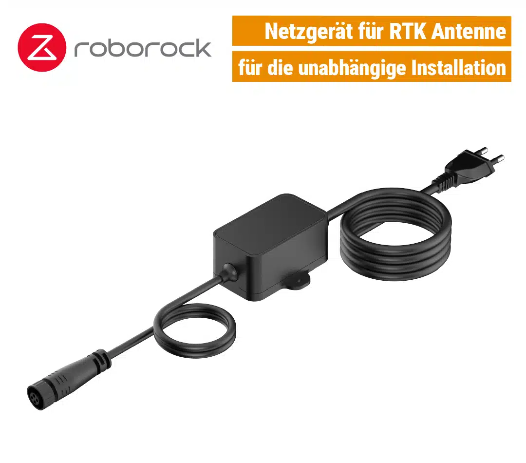 Roborock Netzgerät für die RTK Antenne Roborock Netzgerät RTK Antenne Ladekabel Netzteil RockMow S1 Z1 RockNeo Q1 Mähroboter EU9