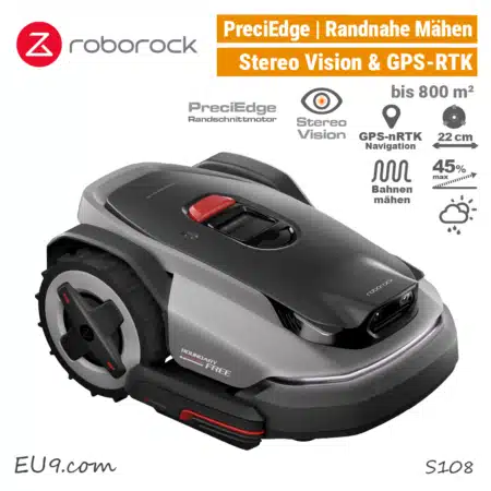 Roborock RockMow S108 GPS-RTK Mähroboter Rasenroboter S1 Randschnitt EU9