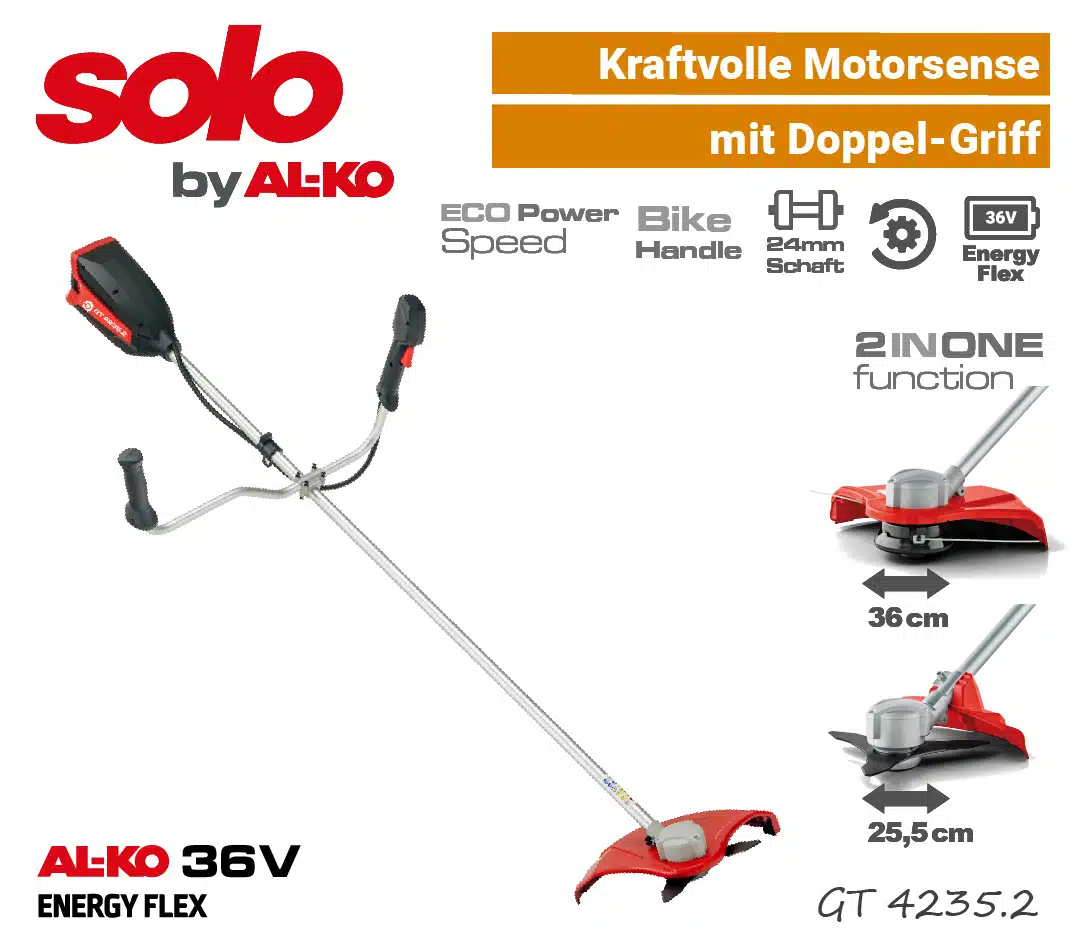 SOLO GT4235.2 Akku-Motorsense 36V SOLO GT 4235.2 Akku-Motorsense 36V EnergyFlex 40V Akku-Trimmer ALKO EU9