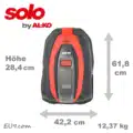 SOLO Robolinho 1121 Vision Mähroboter Größe Dimensionen Gewicht EU9