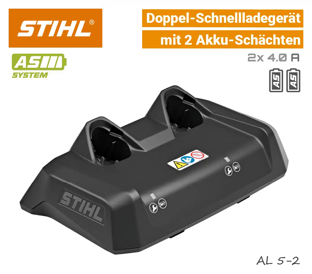 STIHL AL 5-2 Doppel-Schnellladegerät | AS STIHL AL 5-2 Doppel-Schnell-Ladegerät AS 2x 4.0 A EU9