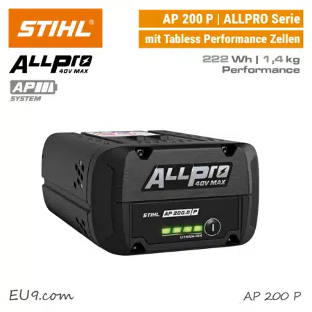STIHL AP 200 P Akku AP System AP200 AP 200.0 P ALLPRO ALL PRO Tabless EU9