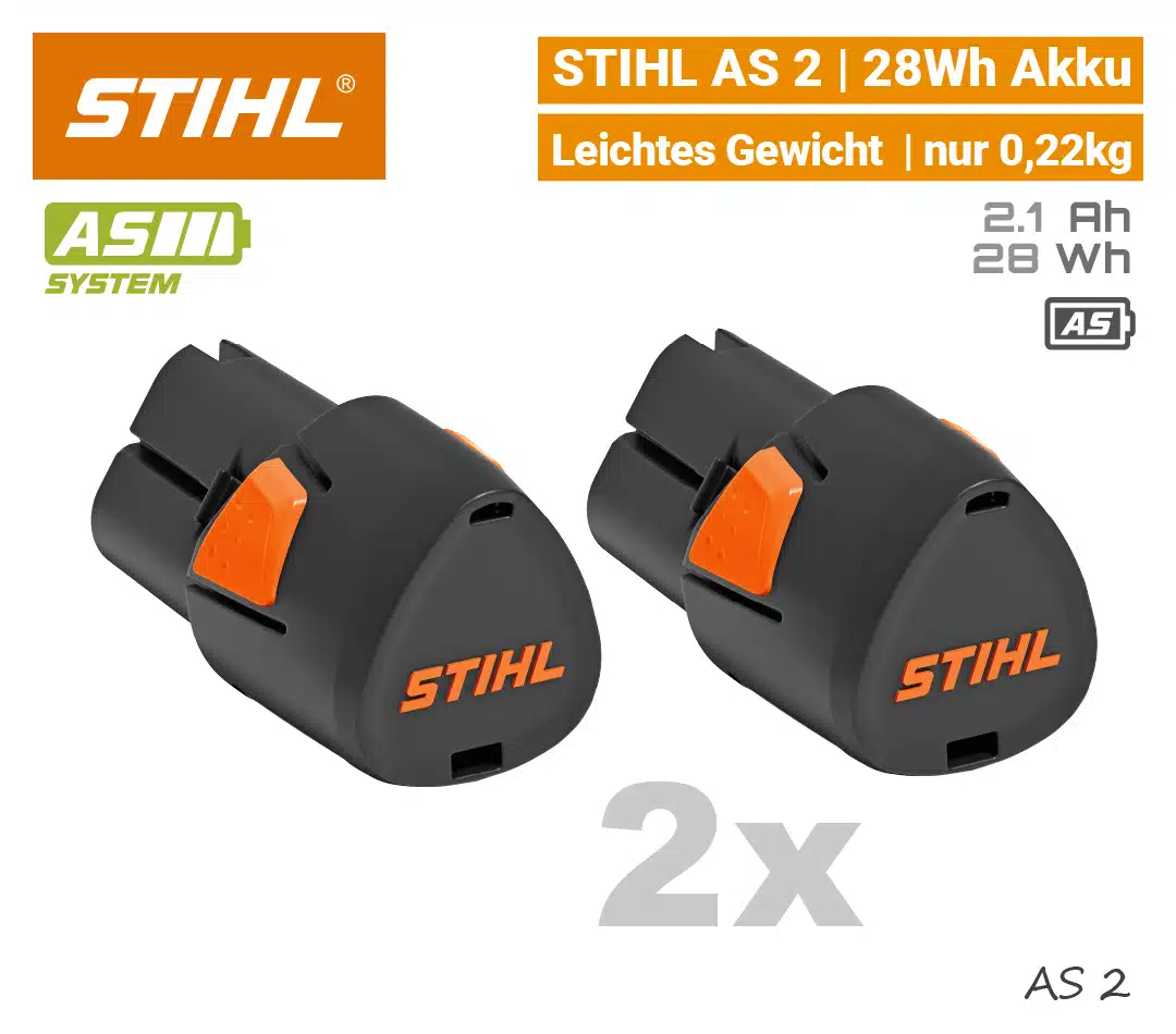 STIHL AS2 Akku | 2-Stk SET STIHL AS 2 Akku AS Akkusystem 2-Stk SET EU9