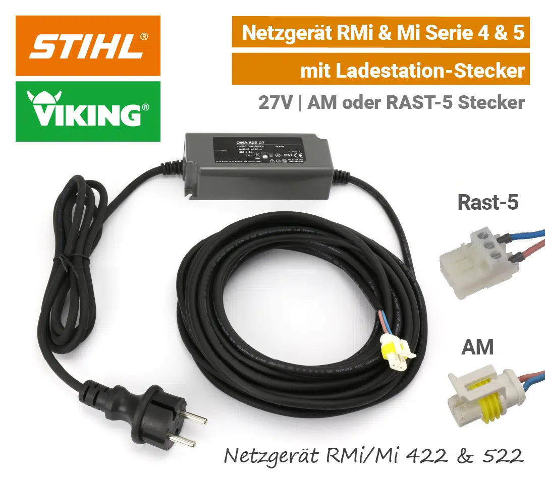 STIHL Viking Netzgerät Ladegerät RMi-Mi 422 P C PC & RMi 522 STIHL Viking Netzgerät Ladegerät RMi 422 P C PC MI 422 RMi 522 EU9