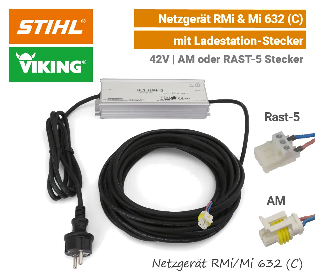 STIHL Viking Netzgerät Ladegerät RMi-Mi 632 C STIHL Viking Netzgerät Ladegerät RMi 632 C MI 632 C AM RAST-5 Stecker EU9