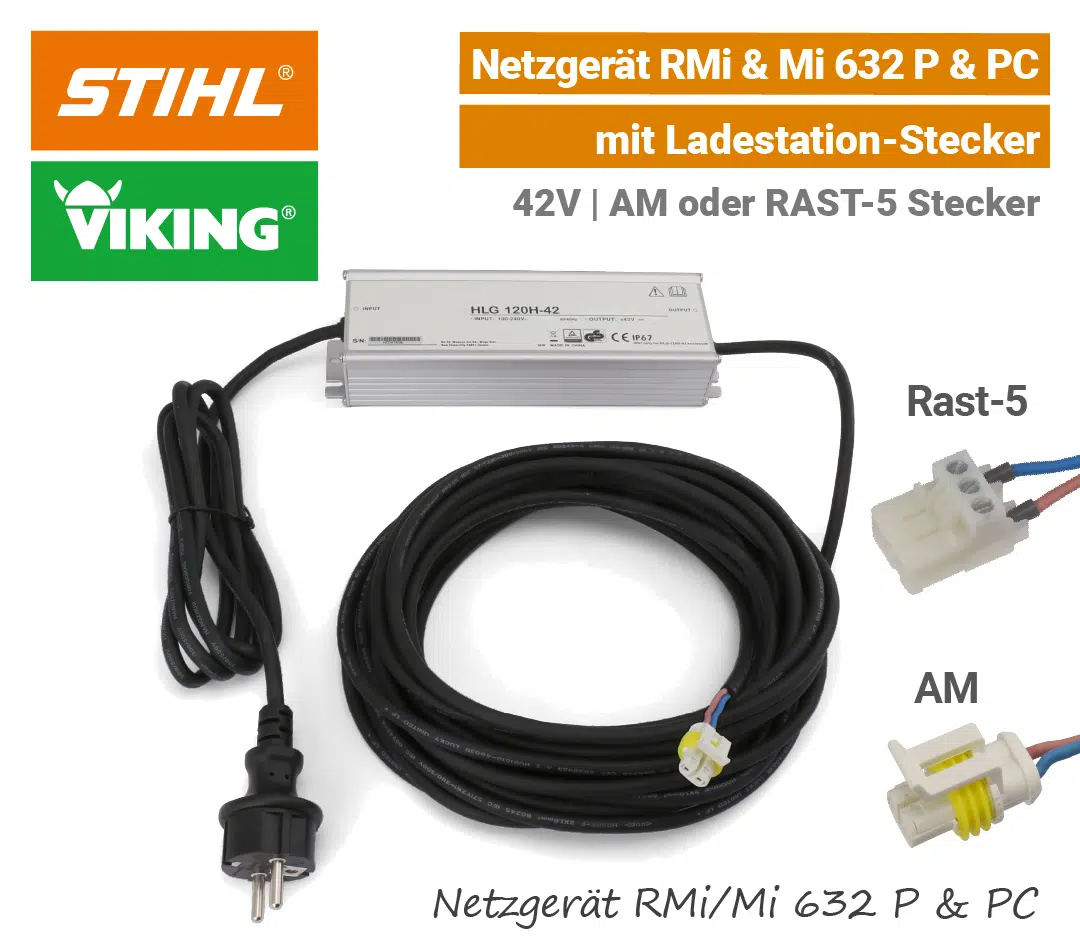 STIHL Viking Netzgerät Ladegerät RMi-Mi 632 P PC STIHL Viking Netzgerät Ladegerät RMi 632 P PC MI 632 P PC AM RAST-5 EU9