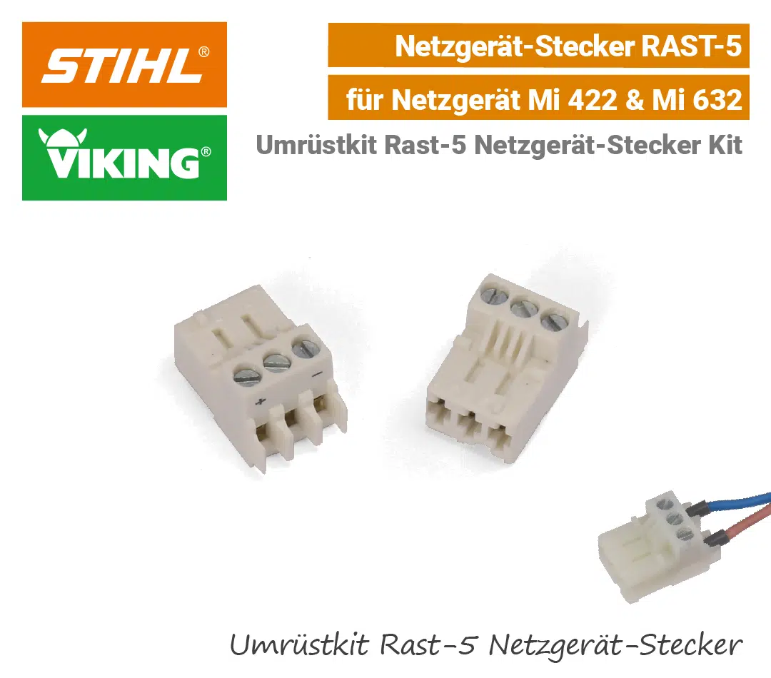 STIHL Viking Netzgerät Rast-5 Stecker 3-polig Mi 422 Mi 632 STIHL Viking Netzgerät Ladegerät Rast-5 Stecker 3-polig Mi 422 Mi 632
