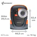 Segway Navimow H2 Größe Abmessung Size Gewicht H206E H210E H215E H230E EU9