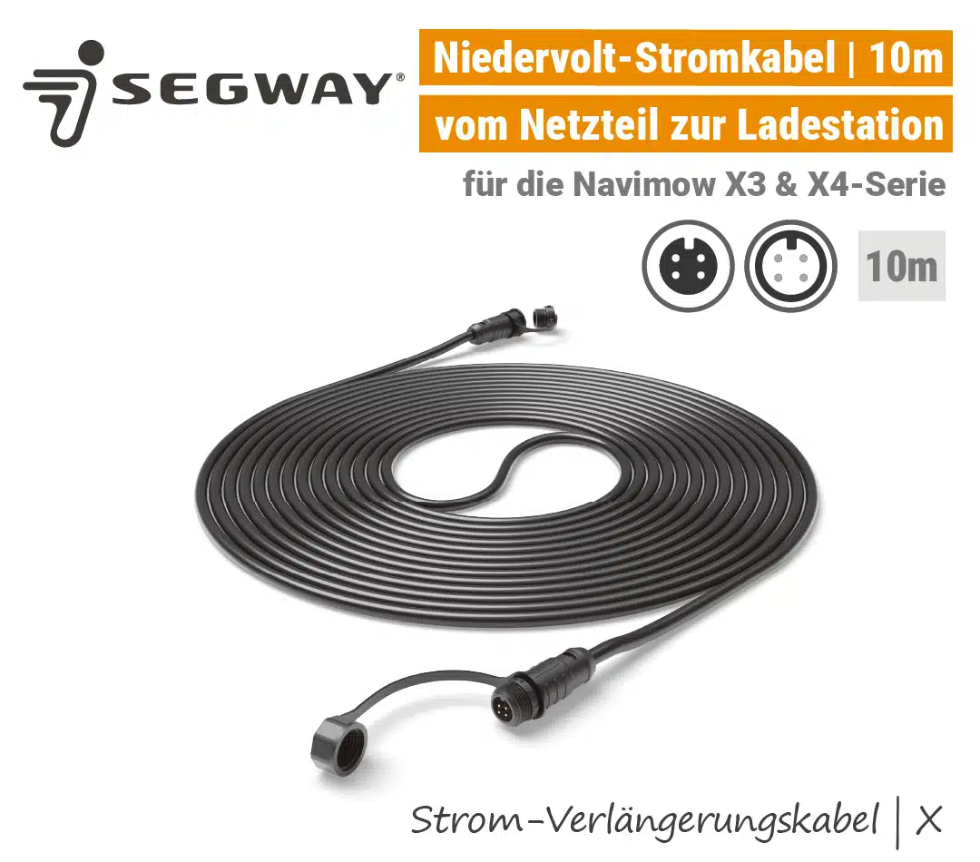 Navimow Verlängerungskabel X 10m | Ladestation X3 & X4 Segway Navimow Niedervolt Stromkabel Verlängerungskabel X Ladestation X3 X4 10m EU9