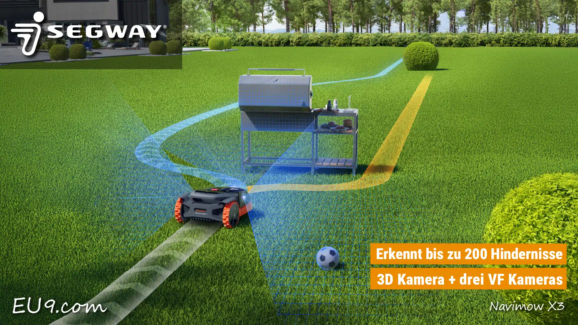 Segway Navimow X3 Hindernis-Erkennung X315E X330E X350E X390E EU9