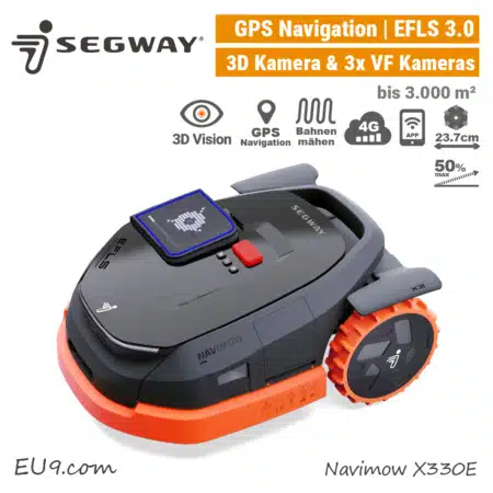 Segway Navimow X330E Mähroboter X330 E GPS Rasenroboter X3 EU9