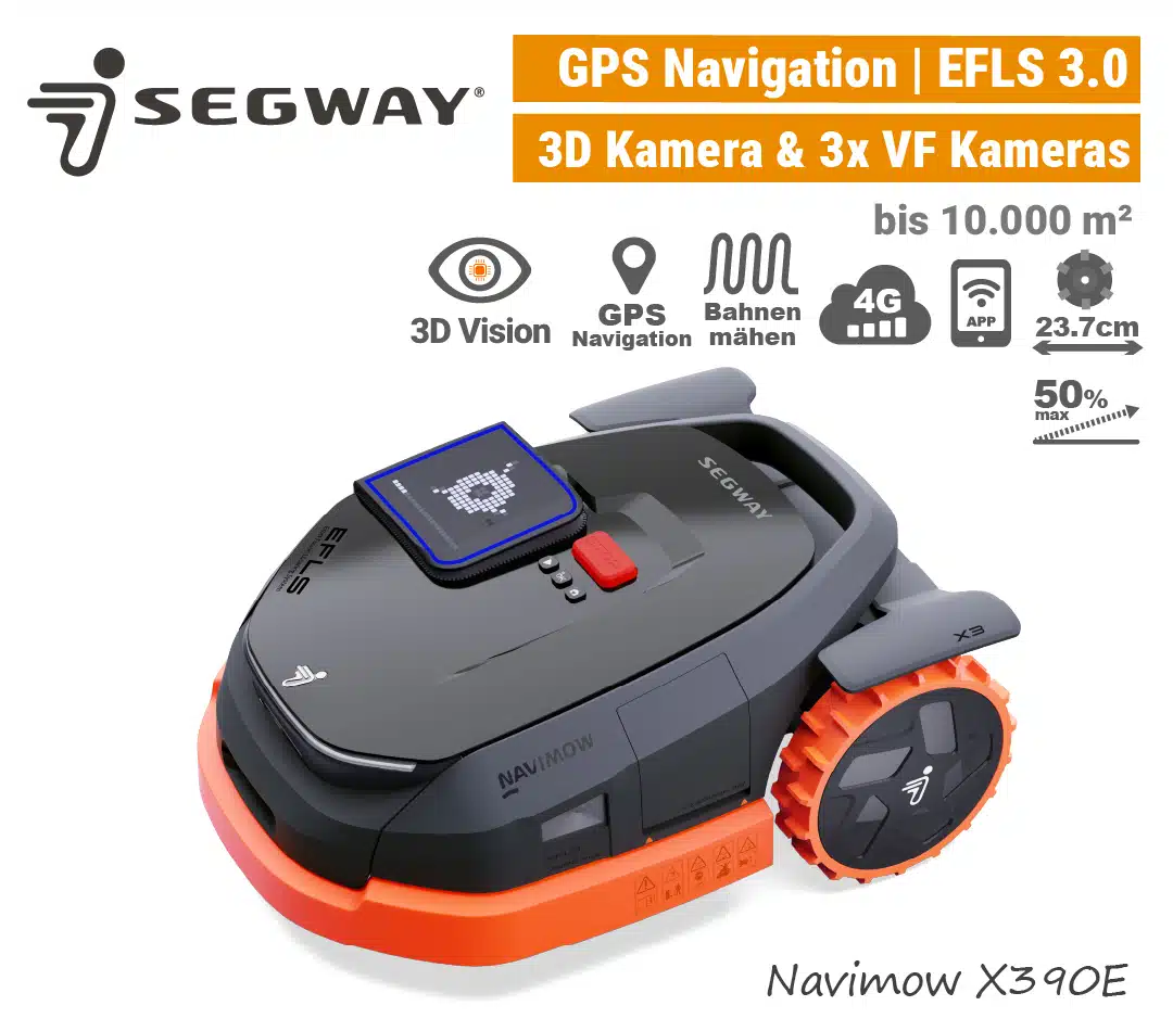 Segway Navimow X390 E Mähroboter Segway Navimow X390E Mähroboter X390 E GPS Rasenroboter X3 EU9