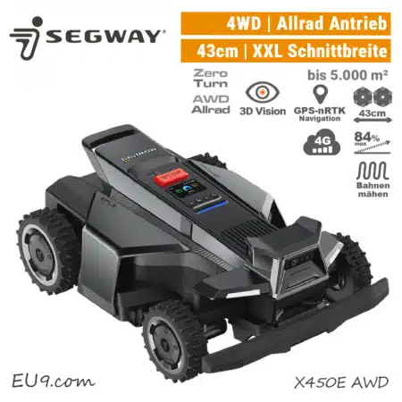 Segway Navimow X450E AWD Mähroboter X450 GPS-Rasenroboter X4 EU9