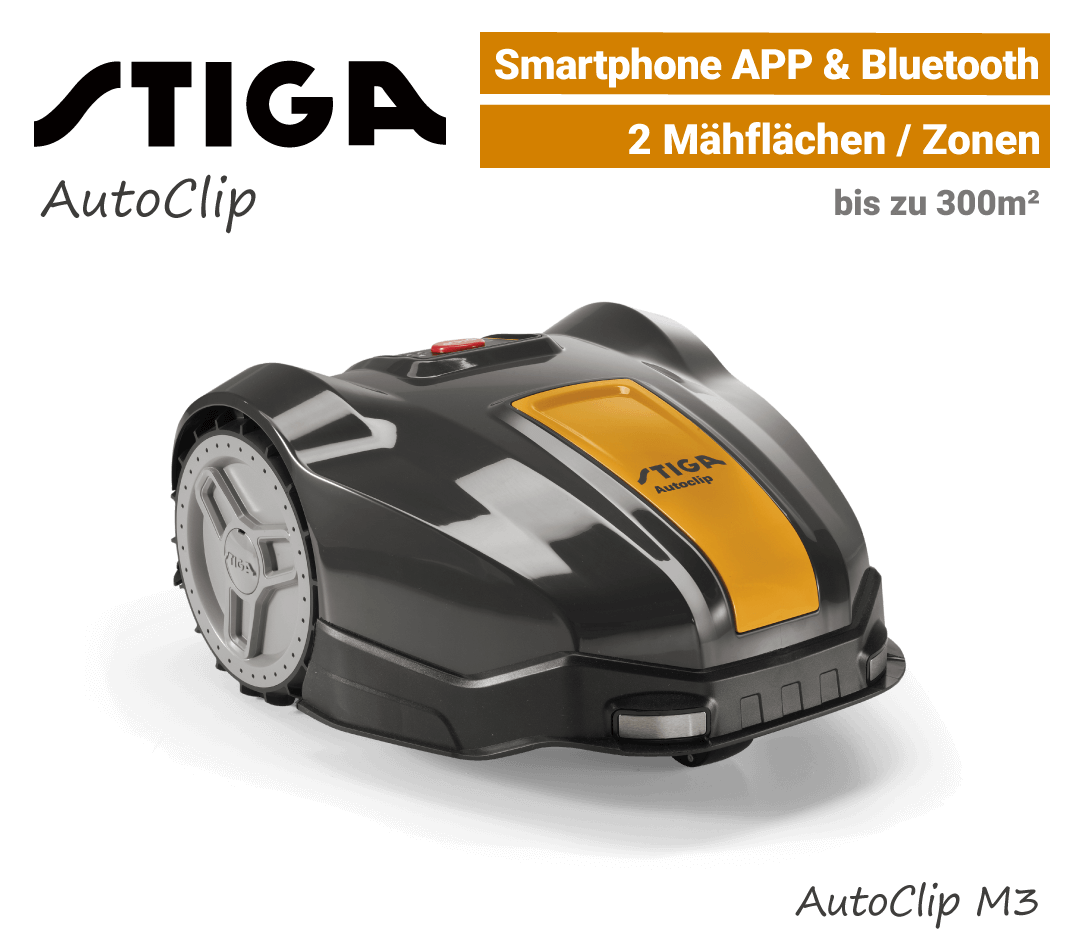Stiga AutoClip M3 Stiga AutoClip M3 Mähroboter-Rasenroboter EU9