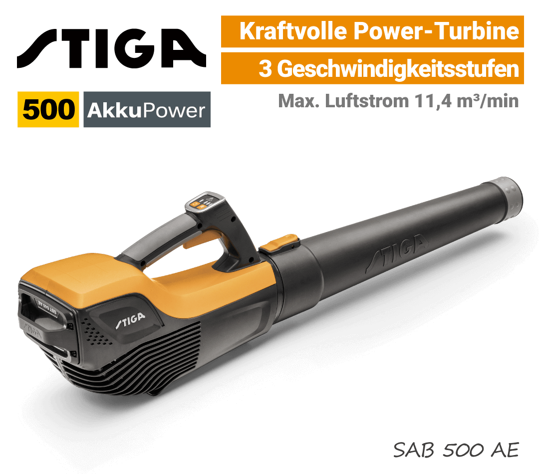 Stiga SAB 500 AE Stiga SAB 500 AE Akku-Laubbläser EU9
