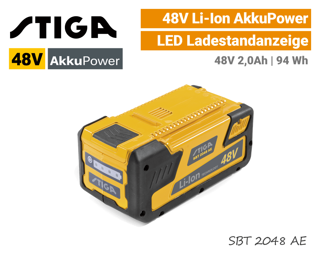 Stiga SBT-2048 AE 48V Akku Stiga SBT-2048 AE 48V Akku Lithium-Ion 48-Volt EU9