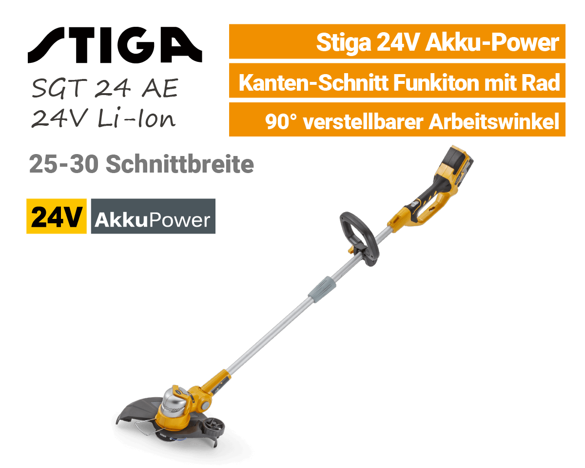 Stiga SGT 24 AE 24V Akku-Rasentrimmer Stiga SGT 24 AE 24V Akku-Trimmer EU9