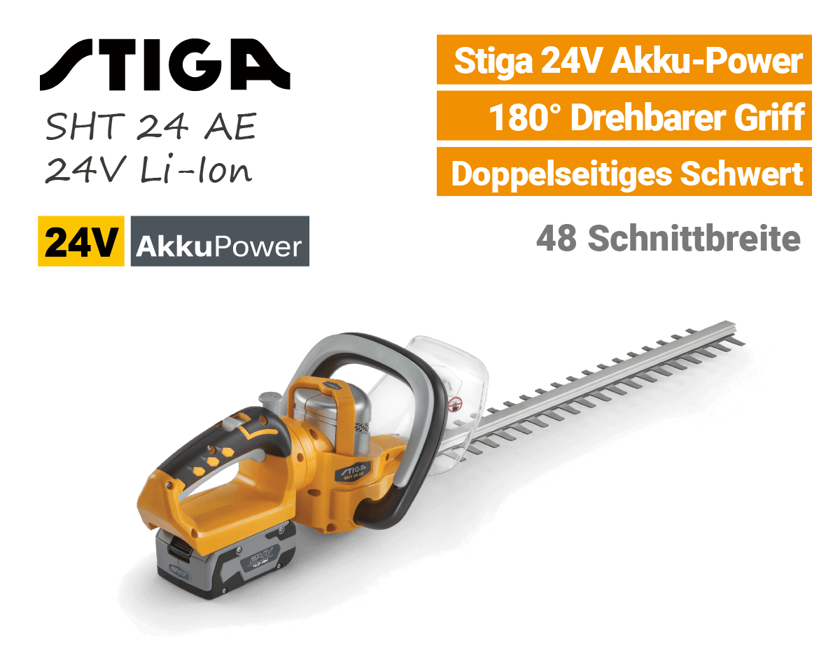 Stiga SHT 24 AE 24V Akku-Heckenschere Stiga SHT 24 AE 24V Akku-Heckenschere EU9
