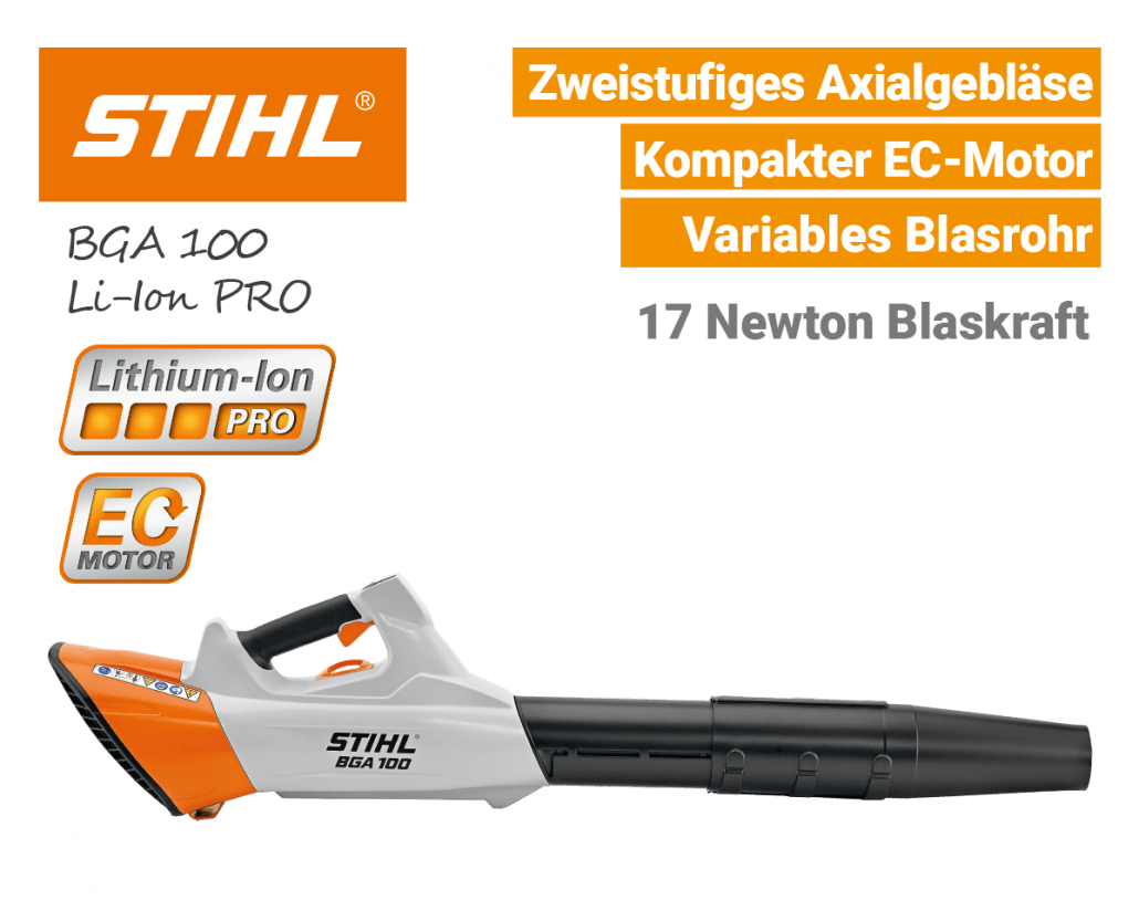 Stihl BGA 100 Akku-Laubbläser Li-Ion PRO Stihl BGA 100 Akku-Laubbläser Lithium-Ion PRO - EU9