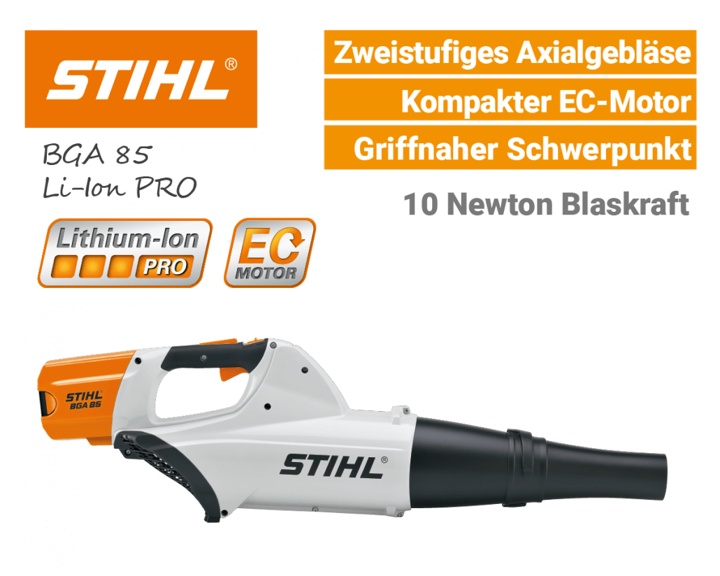 Stihl BGA 85 Akku-Laubbläser Lithium-Ion PRO Stihl BGA 85 Akku-Laubbläser Li-Ion PRO - EU9