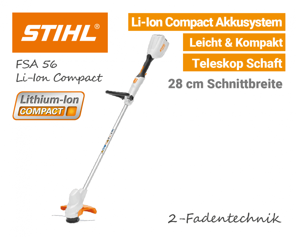 Stihl FSA 56 Akku-Trimmer Li-Ion Compact EU9 Stihl FSA 56 Akku-Trimmer Motorsense Freischneider Lithium-Ion Compact