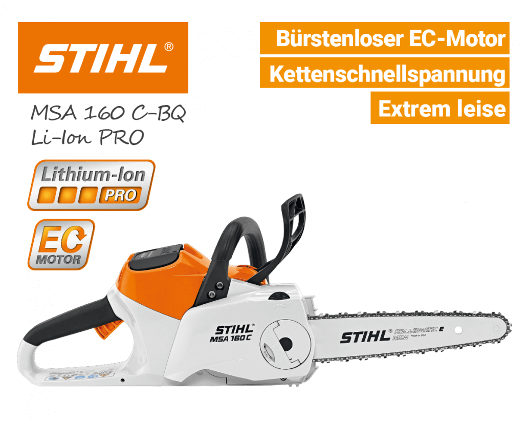 Stihl MSA 160 C-BQ Akku-Kettensäge-Motorsäge Li-Ion PRO Stihl MSA 160 C-BQ Akku-Kettensäge-Motorsäge Lithium-Ion PRO