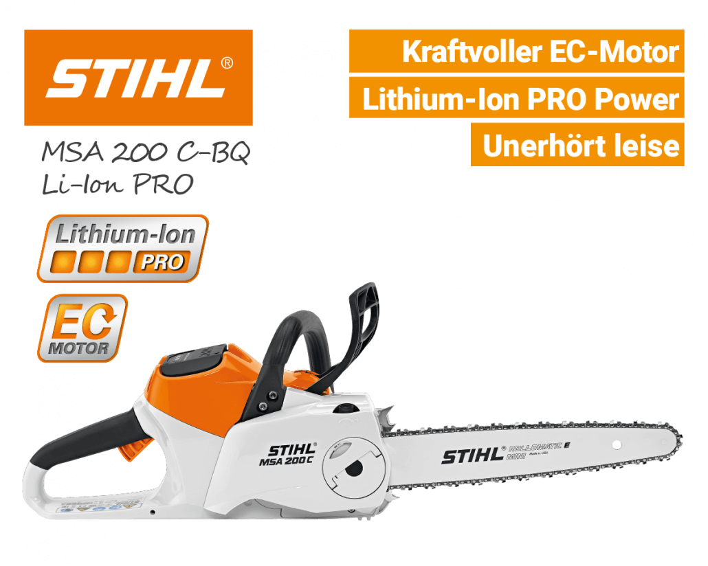 Stihl MSA 200 C-BQ Akku-Kettensäge-Motorsäge Li-Ion PRO Stihl MSA 200 C-BQ Akku-Kettensäge-Motorsäge Lithium-Ion PRO - EU9