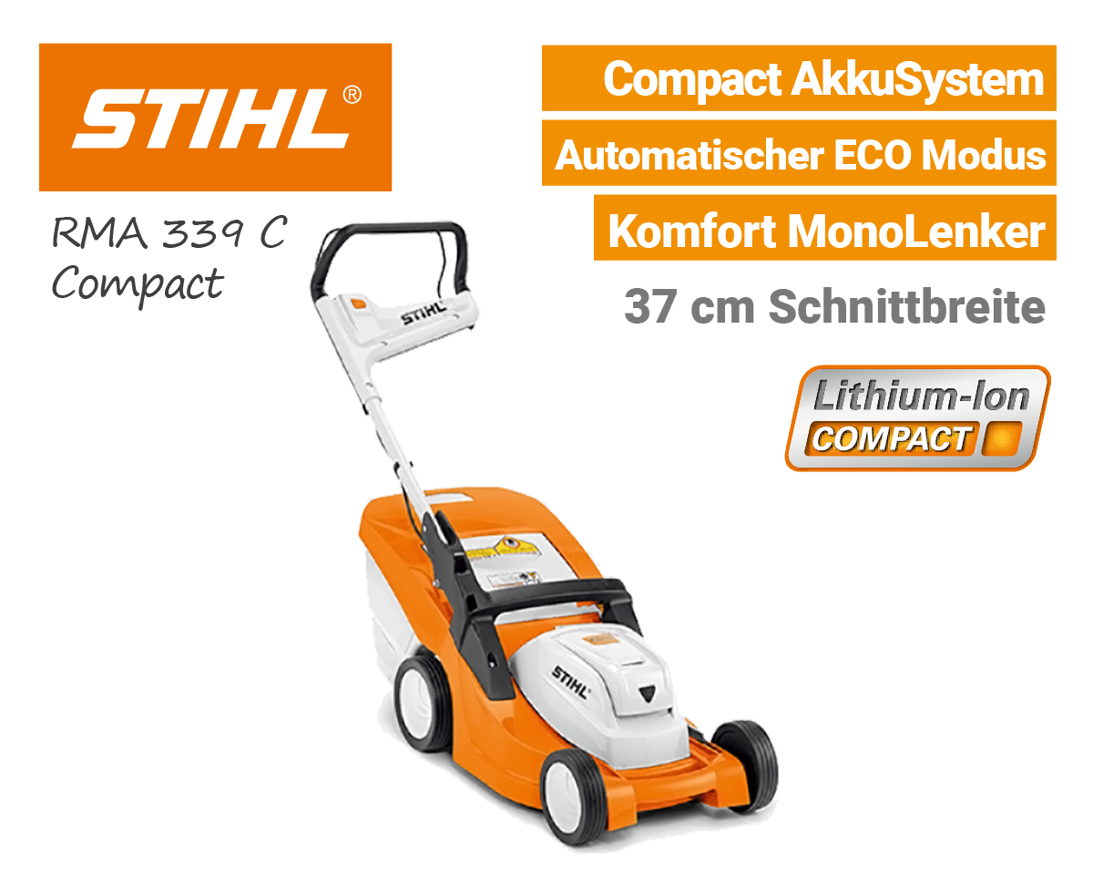 Stihl RMA 339C Akku-Rasenmäher Compact Stihl RMA 339 C Akku-Rasenmäher Compact-AkkuSystem EU9
