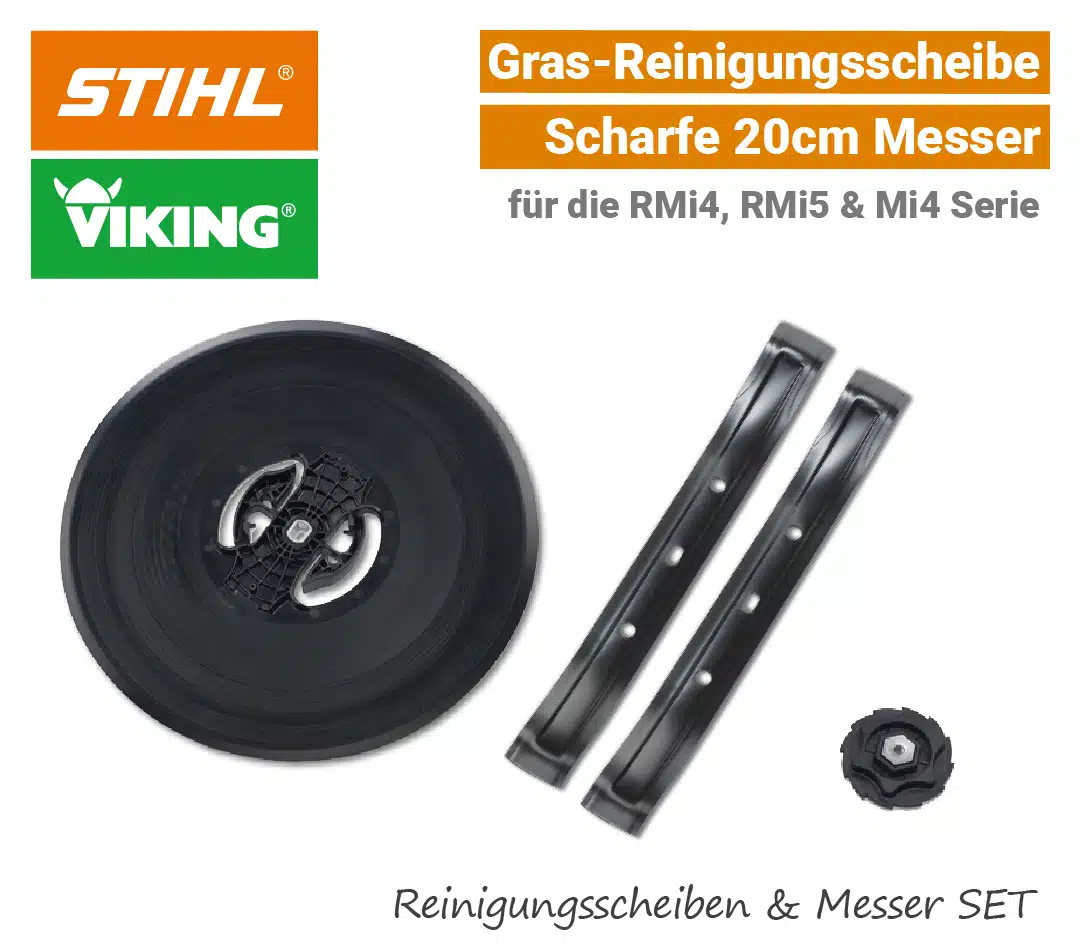 Stihl Gras-Reinigungsscheibe iMow Mi 422, RMi 422 & RMi 522 Stihl Viking Messer Gras-Reinigungsscheibe iMow Mi 422, RMi 422, RMi 522 SET EU9