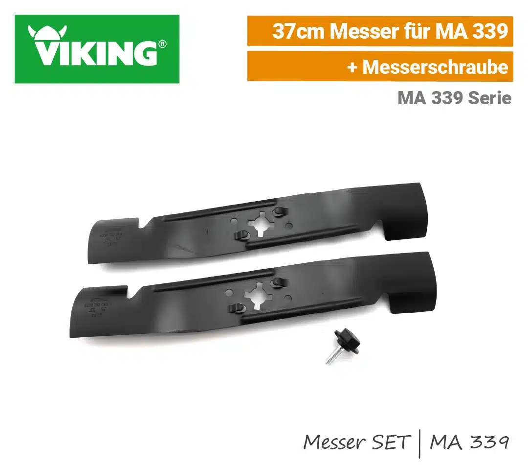 Viking Messer SET MA 339 Viking Messer SET 37 cm Messerschraube MA 339 Akku-Rasenmäher EU9