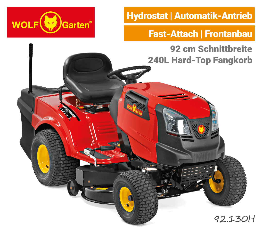 Wolf-Garten 92.130 H Aufstizmäher Wolf-Garten 92.130 H Hydrostat Rasentraktor EU9