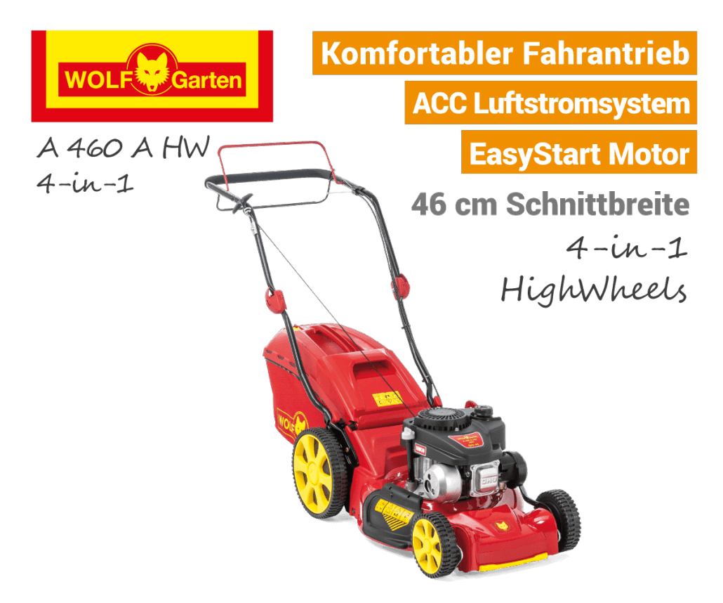 Wolf-Garten A 460 A HW 4-in-1 Rasenmäher Wolf-Garten A 460 A HW 4-in-1 Benzin-Rasenmäher