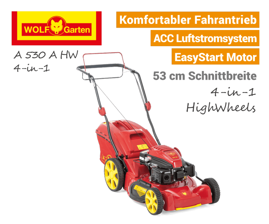 Wolf-Garten A 530 A HW 4-in-1 Rasenmäher Wolf-Garten A 530 A HW 4-in-1 Benzin-Rasenmäher
