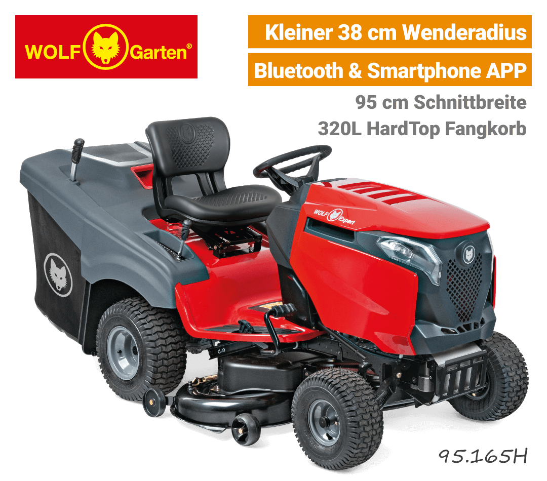 Wolf Garten Alpha 95.165 H Bluetooth Expert Rasentraktor Wolf Garten Alpha 95.165 H Bluetooth Expert Rasentraktor EU9